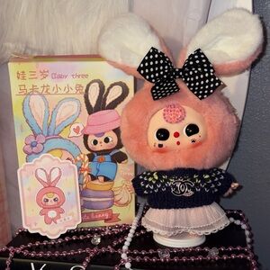 Baby three Macaron bunny custom NIB